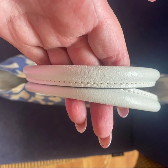 Kate Spade Blue and Tan Leaf Tote - Picture 4 of 6